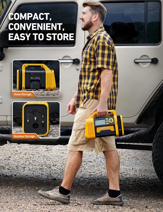 AstroAI TC3 Air Compressor Portable Tire Inflator Offroad Air Compressor - Image 7