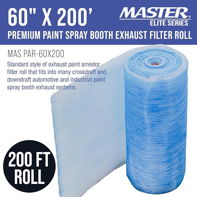 Master Airbrush Elite Paint Spray Booth Exhaust Filter Roll 60" x 200' - Image 2