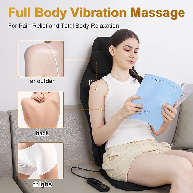 Back Massager with Heat for Pain Relief Deep Tissue, Portable Chair Massager - Image 4