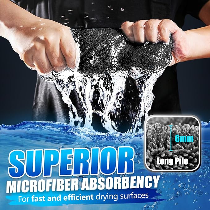 Airlab Microfiber Towels for Cars Wash Drying Super Absorbent Cleaning Cloth - Image 3