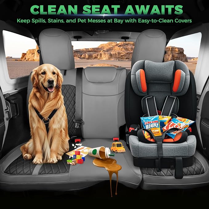 for Jeep Wrangler Seat Covers 4Door JL 2018 2019 2020 2021 2022 2023 2024 2025 - Image 7