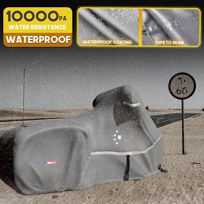 Motorcycle Cover LI LIBZAKI 600D Heavy Duty Storage - Image 3
