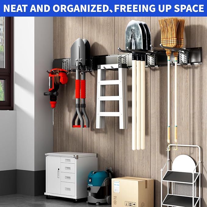 Garage Organization Tool Organizer Wall Mount, 48inch Heavy Duty Garden Tool - Image 6