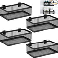Coume 4 Pcs Black Slatwall Baskets 4 Size Metal Mesh Wire Basket by Surlontye