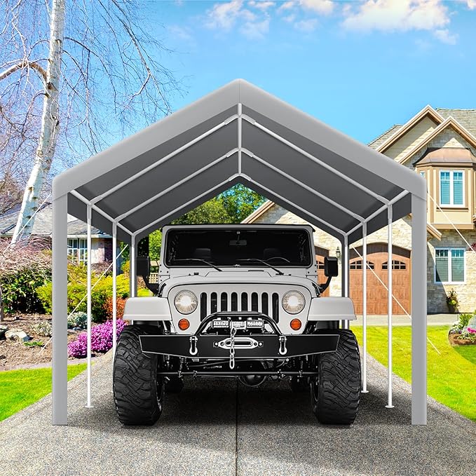 COBIZI Carport Canopy 12x20 Heavy Duty Car Tent Garage, Galvanized Frame Car - Image 6