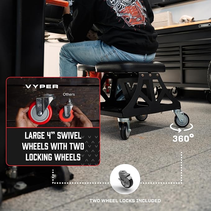 Vyper Low Pro Garage Stool - Image 4