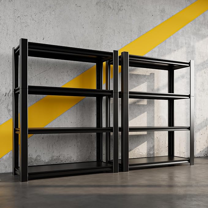 60" H x 40" W x 20" D 4-Tier Heavy Duty Garage Shelving Unit, 2000 LBS Capacity by Nexvrtau