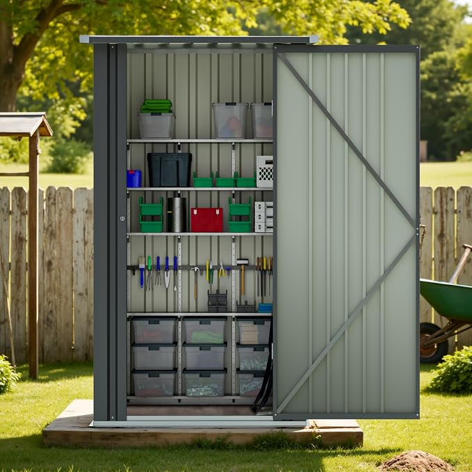 Greesum 3×3FT Outdoor Storage Shed, Metal Sheds - Image 2