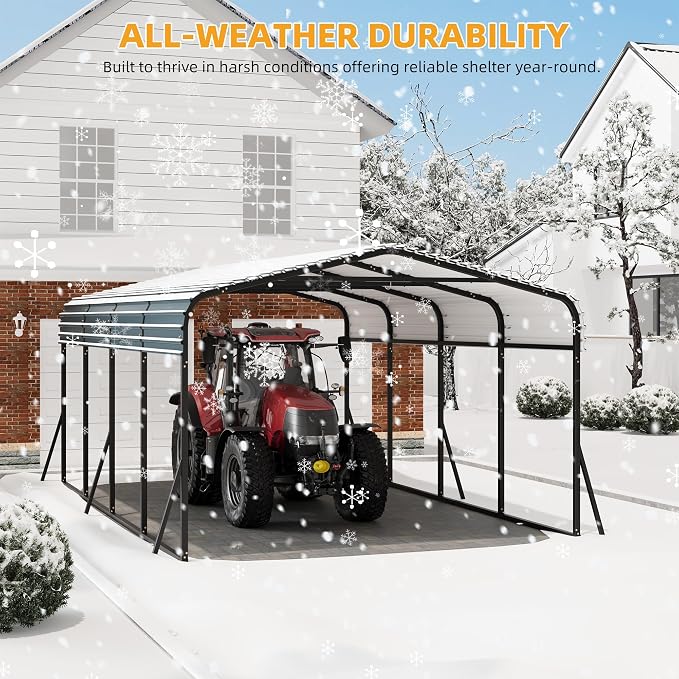 12' x 20' Heavy Duty Metal Carport - Image 5