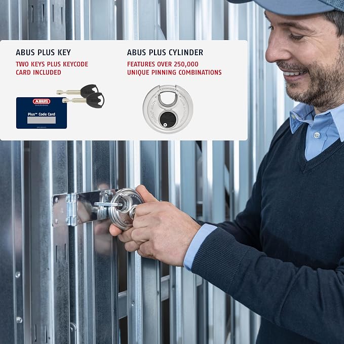 ABUS Diskus 20/70 Heavy Duty Stainless Steel Disk Padlock - Image 3