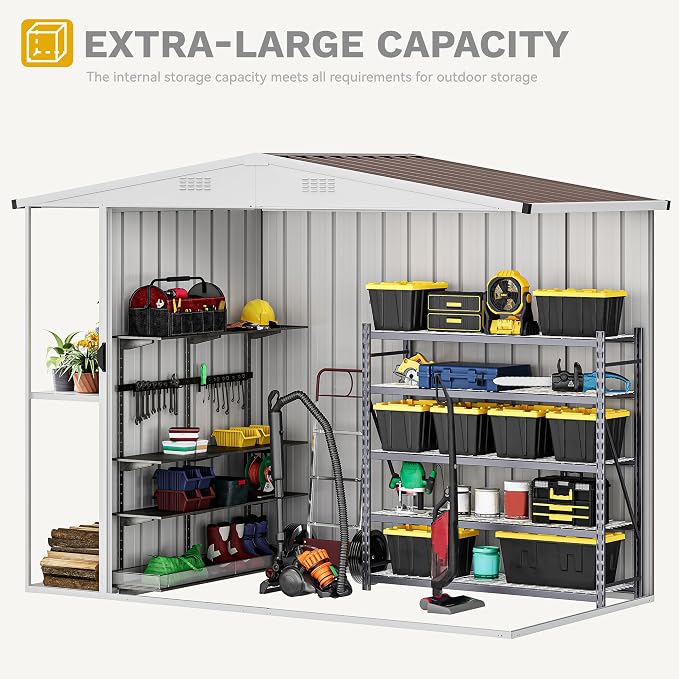 DWVO Outdoor Storage Shed 8x4FT - Image 7