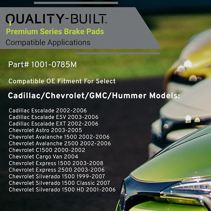 Premium Semi-Metallic Front Brake Pads Compatible - Image 3
