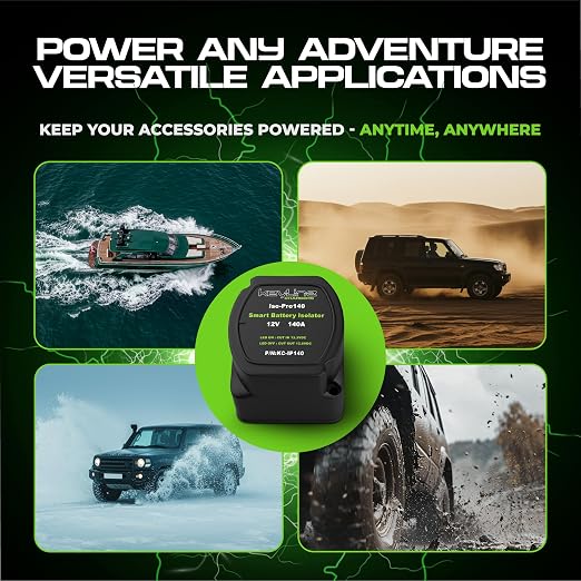 Dual Battery Isolator Kit 12V - 140 Amp Voltage Sensitive Relay - Image 8