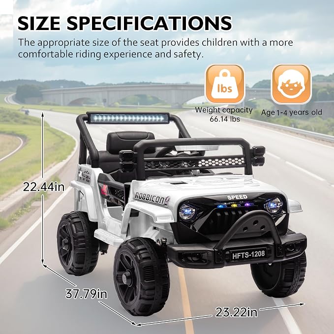 12V Ride on Electric Truck Car for Kids, 12V Kids Electric Vehicles w/Remote - Image 4