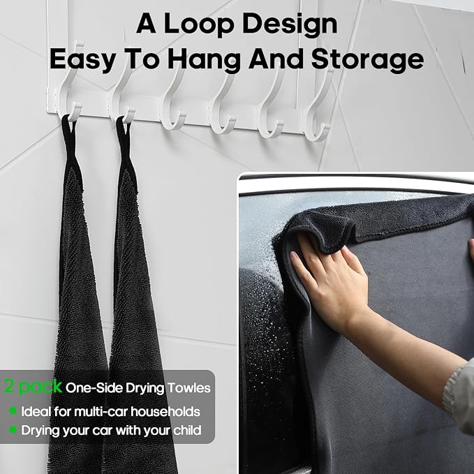 2 Pack Microfiber Towels Extra Large Ultra Absorbent Drying Towel - Image 9
