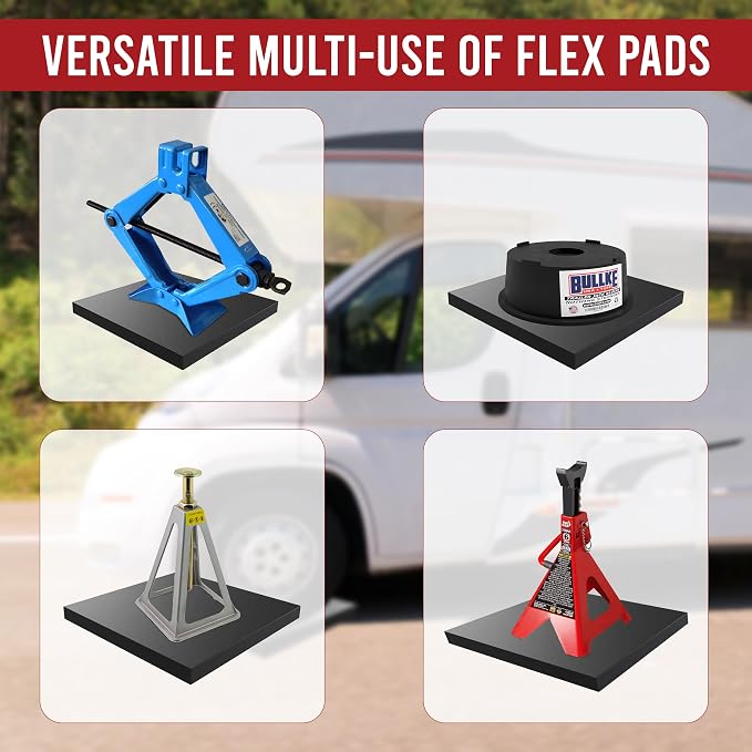 USA Made RV Leveling Jack Flex Pads 9" – Heavy-Duty Rubber Jack Pads – Non-Slip - Image 5