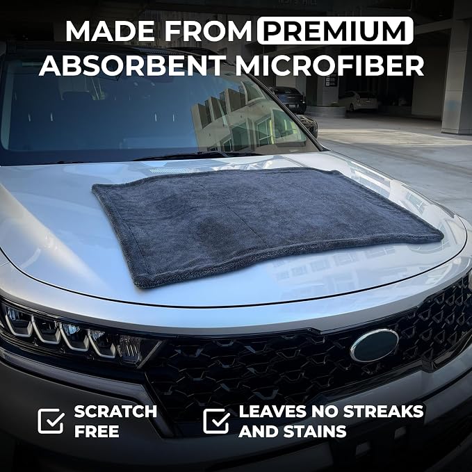 Large Car Drying Towel, 1300 GSM Professional Car Towel - Image 4