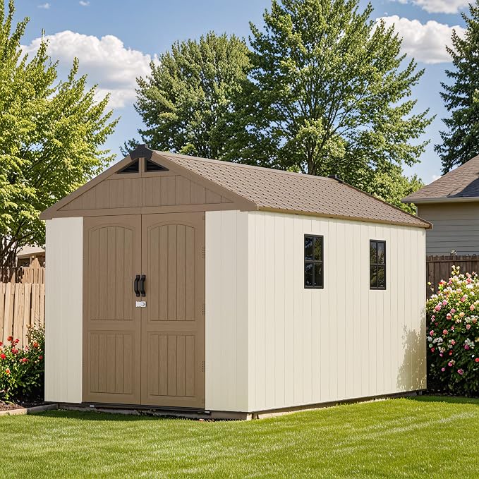 Patiowell 8 x 12 FT Plastic Outdoor Storage Shed - Image 2