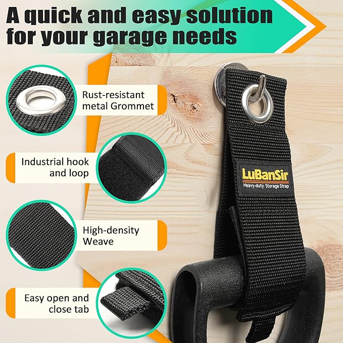 LuBanSir 9 Pack Extension Cord Holder Organizer, 13-inch Heavy Duty Storage - Image 3