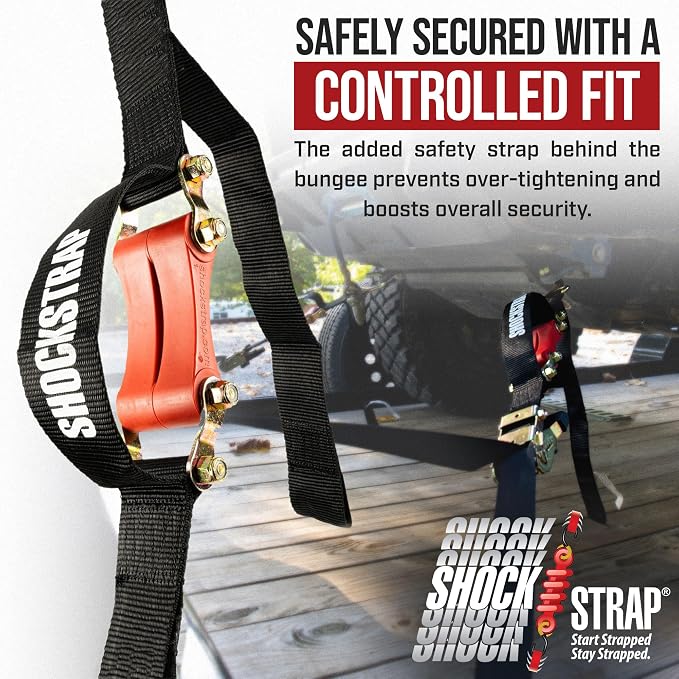 Ratchet Strap, 9’ x 2” Shock Absorbing Heavy Duty Tie downs - Image 7