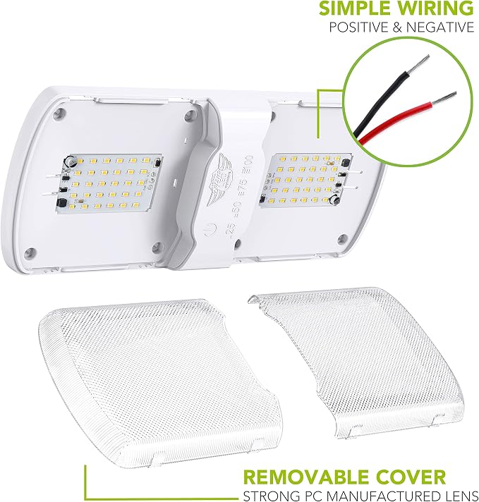 Leisure LED 5-Pack RV LED Ceiling Double Dome Light Fixture - Image 7