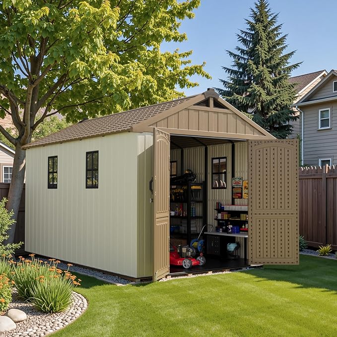 Patiowell 8 x 12 FT Plastic Outdoor Storage Shed by Patiowell