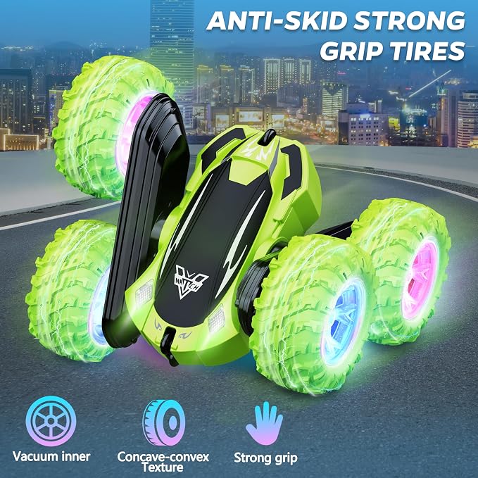 KKONES Remote Control Car, 2.4GHz Electric Race Stunt Car, Double Sided 360° - Image 5