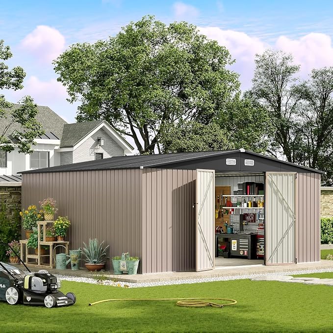 Aoxun 14x12 FT Shed Outdoor Storage Shed - Image 2