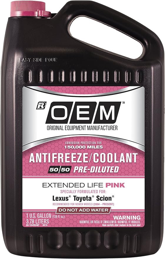 Recochem OEM 86-184POEMT Pink Premium Antifreeze 50/50 Extended Life PINK by OEM