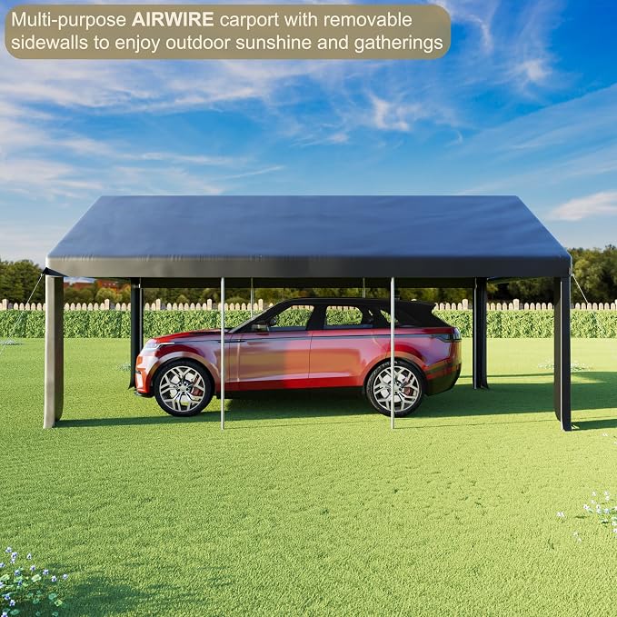 Carport 12' x 20' Heavy Duty Portable Garage, Carport Canopy - Image 8