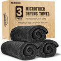 3-Pack Microfiber Towels for Cars, Extra Large Super Absorbent Car Drying Towel by TEAWOO