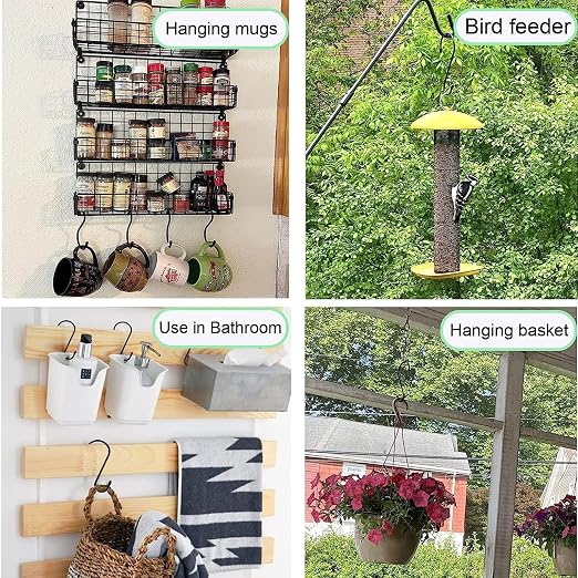 Nisoger 6 Pack 6 Inch S Hook, Large Vinyl Coated S Hooks - Image 7