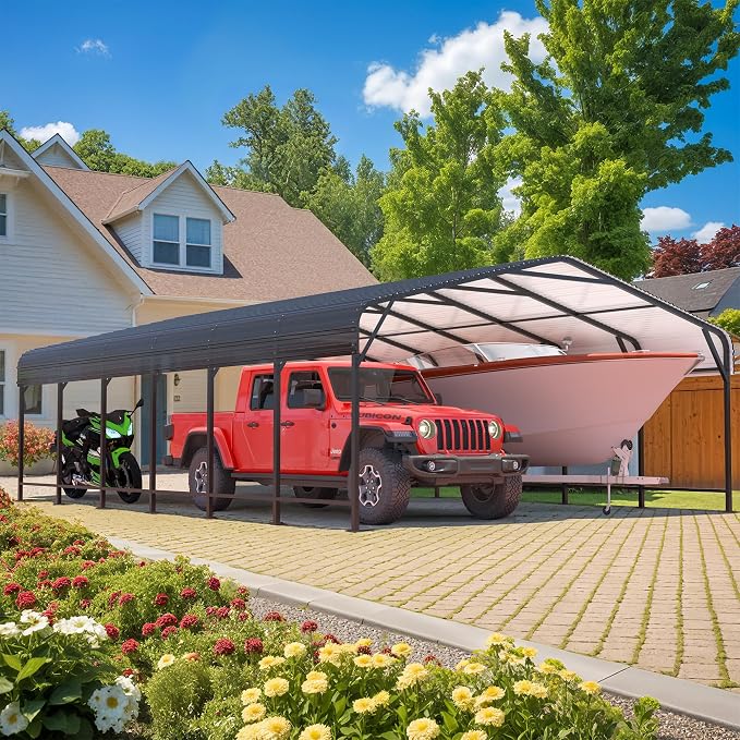 Polar Aurora 20x30 FT Metal Carport by PolarAurora