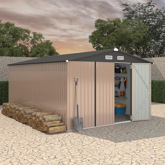 10x14 FT Metal Storage Sheds Outdoor, Metal ToolShed - Image 8