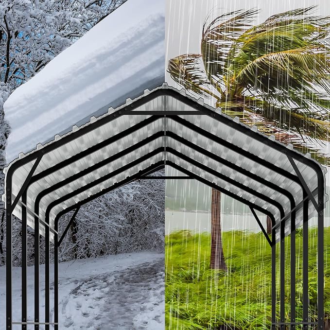 Walsunny Metal Carport 12x20 FT Heavy Duty Carport Canopy - Image 7