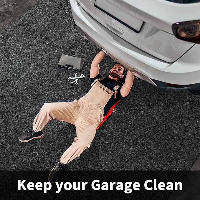 MABOZOO Garage Floor Mat 14.7x7.7 Ft, Extra Large Garage Carpet Rug, Reusable - Image 5