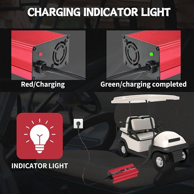 48V Golf Cart Battery Charger for 12A Club Car, - Image 5