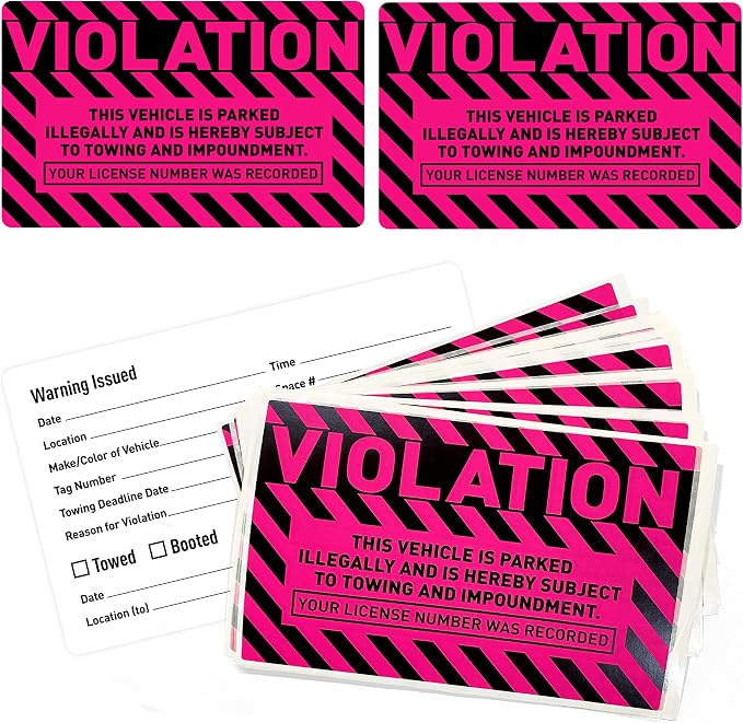 easykart labels 50 Parking Violation Stickers, 5 x 8 inch “Violation - Image 6
