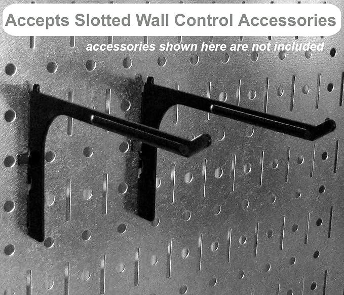 Wall Control 30-WGL-200GVB Galvanized Steel Pegboard Tool Organizer, Galv/Black - Image 6