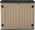 DWVO 35 Cuft Outdoor Horizontal Storage, Waterproof Resin Storage Shed by DWVO