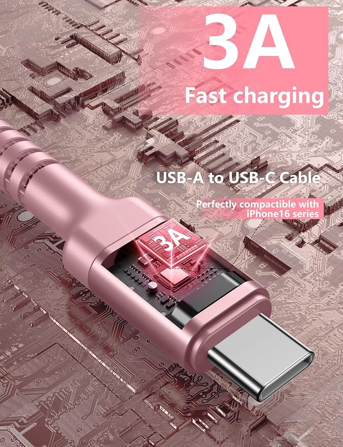 iPhone 16 USB C Cable Fast Charging, USB A to USB C Charger Cord, Upgraded - Image 3