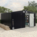 8x10 FT Metal Storage Sheds Outdoor by RELJOFUM