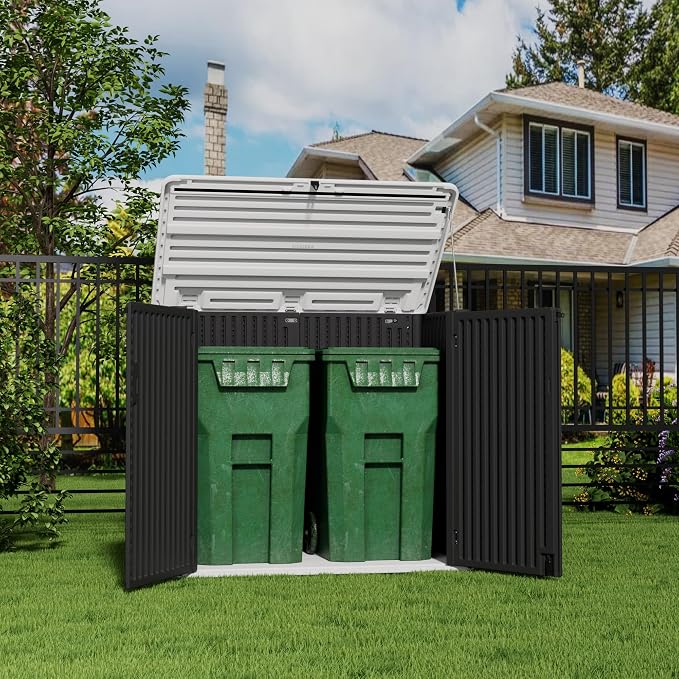 HOMSPARK Storage Shed Weather Resistance, Horizontal Storage Shed - Image 5