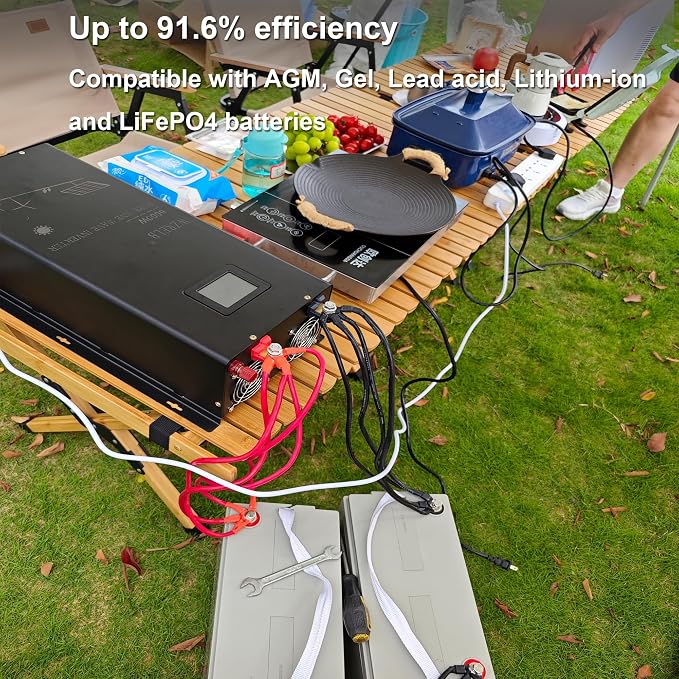 WZRELB 8000W 48V Pure Sine Wave Inverter, 48 Volt DC to AC 120V 240V Split - Image 4