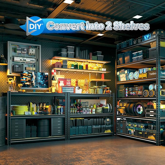 84" H Garage Shelving, 6 Tier Storage Shelves Load 3000 lbs, Adjustable Garage - Image 7