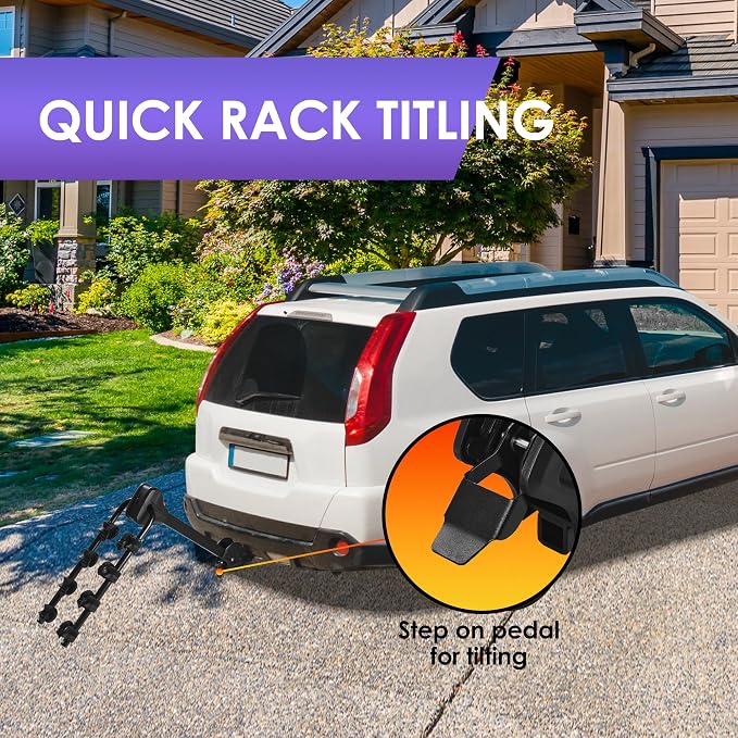 Young 4 Bike Rack Tilting Hitch Mounted - Image 4
