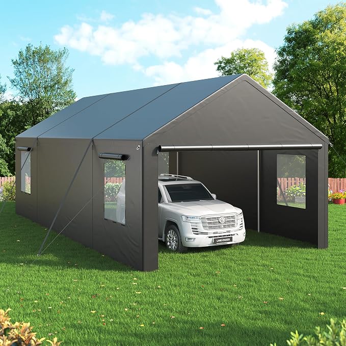 Polar Aurora 13x25 FT Carport, Carport Canopy, Heavy Duty Car Port by PolarAurora