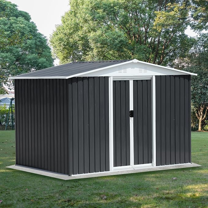 6x8 FT Outdoor Storage Shed, Metal Garden Shed by BNSPLY