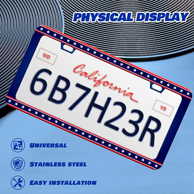 American Flag License Plate Frame United States Flag License Plate Frames - Image 3