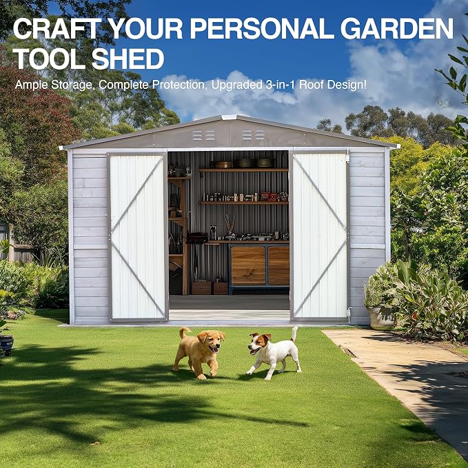 MyVoice 3x5 FT Wooden Outdoor Storage Shed - Image 6